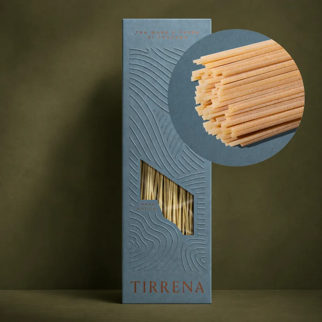 Tirrena Spaghetti No.5 特級義大利麵，托斯卡納古老穀物製成，144小時慢速乾燥。